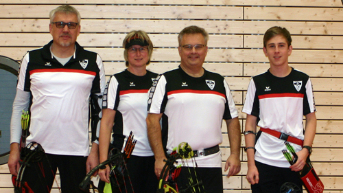 Die Sieger der Rundenwettkämpfe im Gau 2017: G. Renner, S. Fünfgelder, O. Fünfgelder, P. Rock